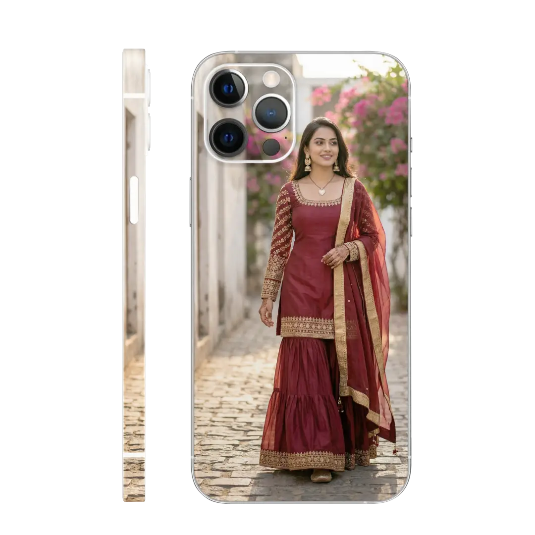 Maroon Sharara Full Body Ai Mobile Skin