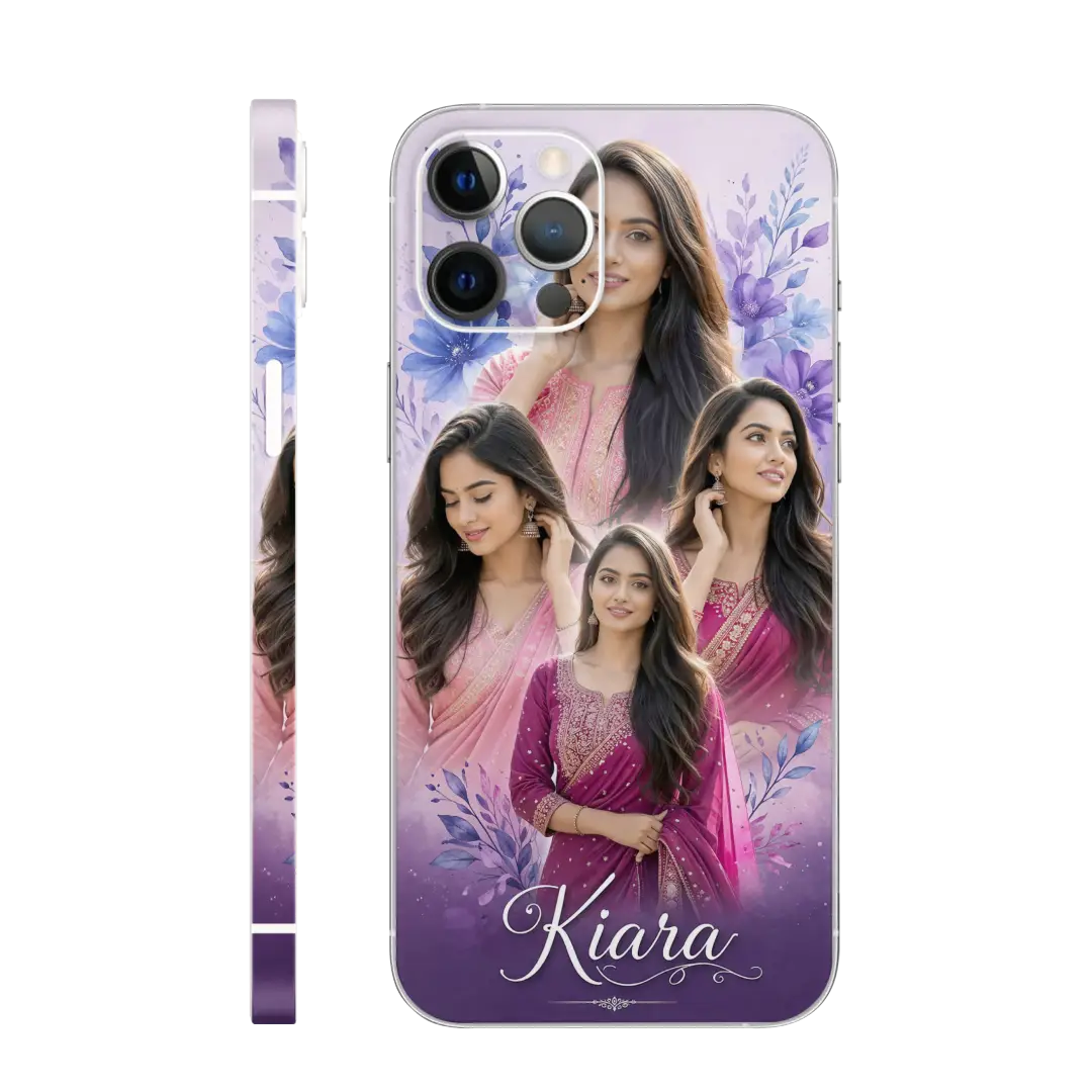 Purple Floral Ai Mobile Skin