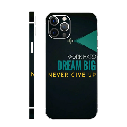 Work hard dream big mobile skin