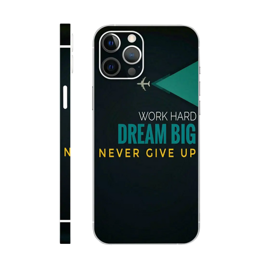 Work hard dream big mobile skin