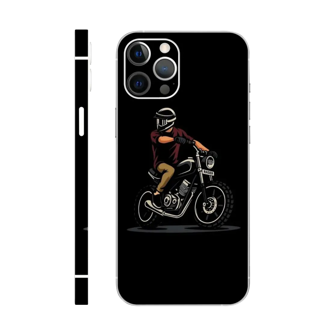 Retro Moto Black Mobile Skin