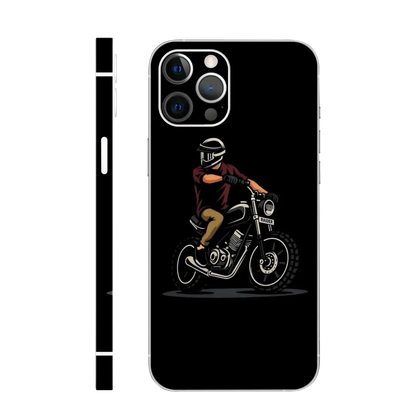 Retro Moto Black Mobile Skin
