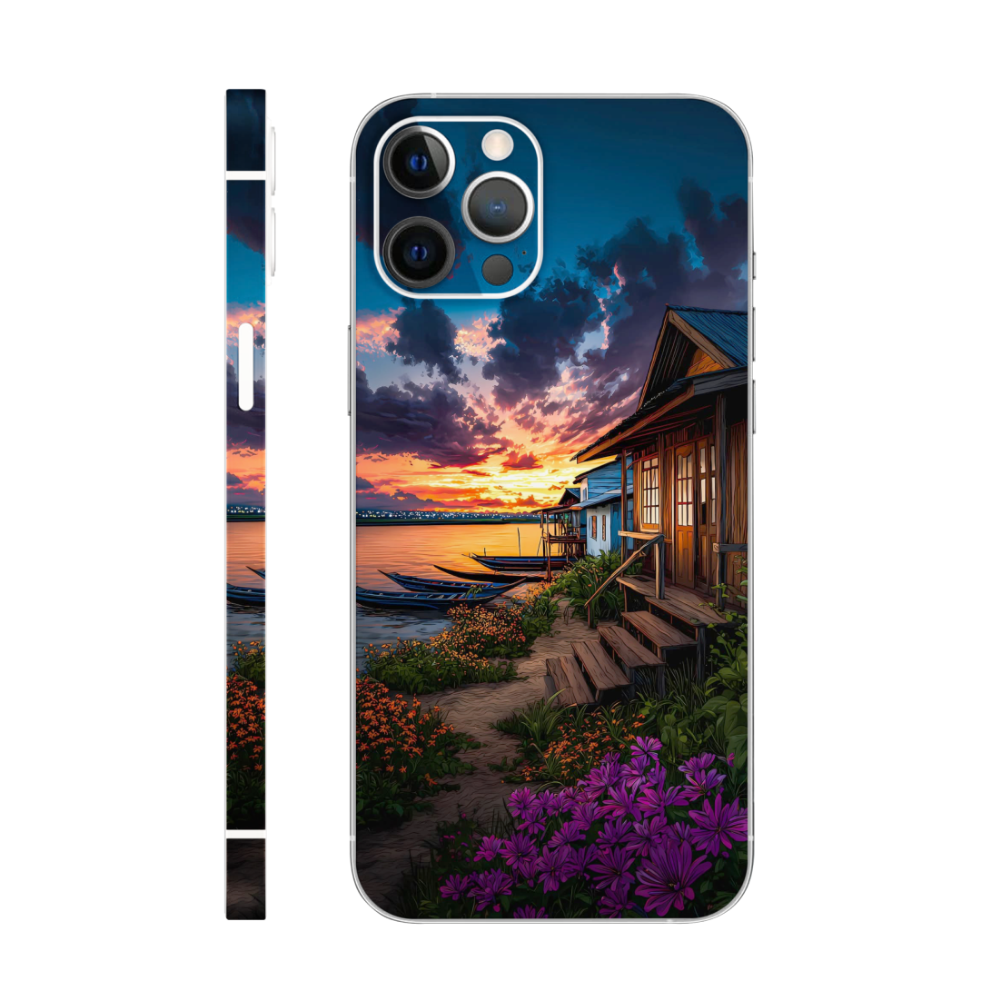 Riverside Sunset Mobile Skin