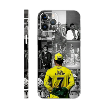 Dhoni Collage - CSK Back Mobile Skin