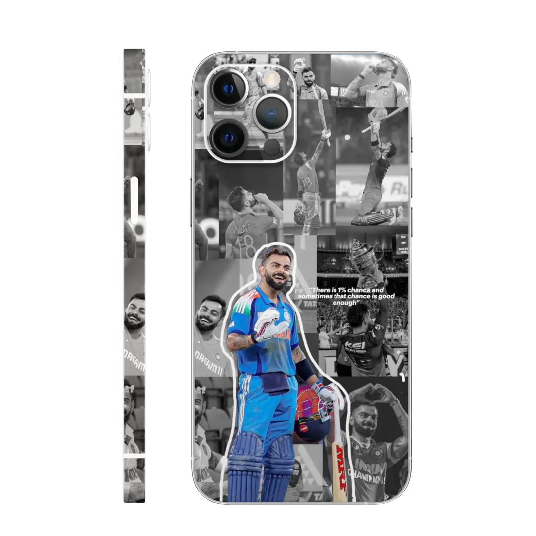Kohli Collage - Blue Jersey Mobile Skin