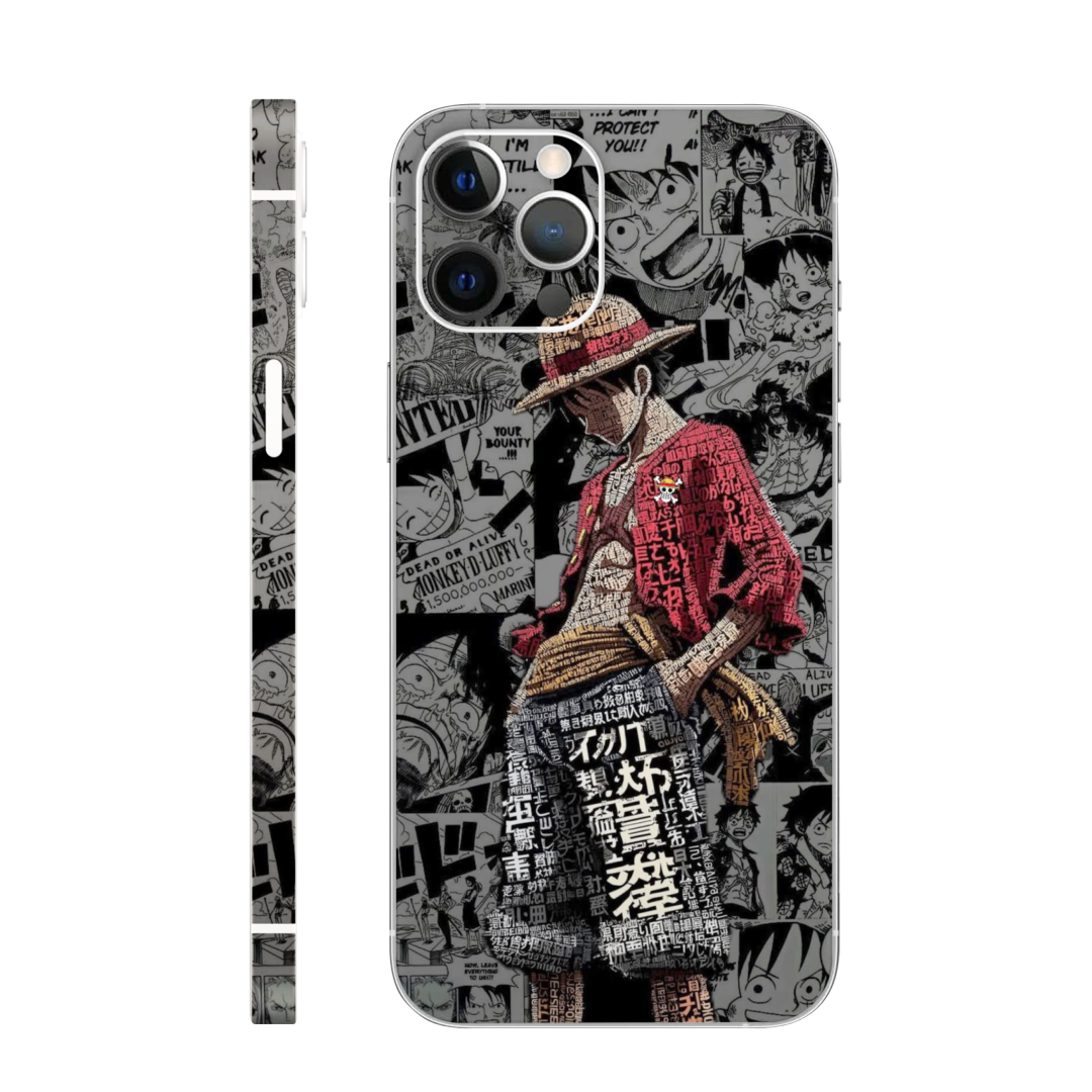 Luffy Typography Mobile Skin