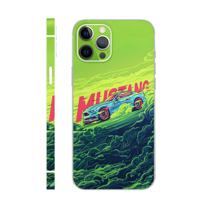 Yellow Neon Porsche Mobile Skin