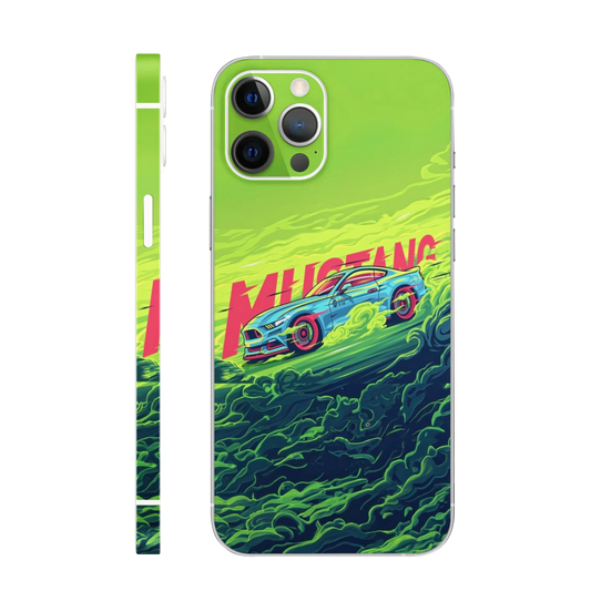Yellow Neon Porsche Mobile Skin