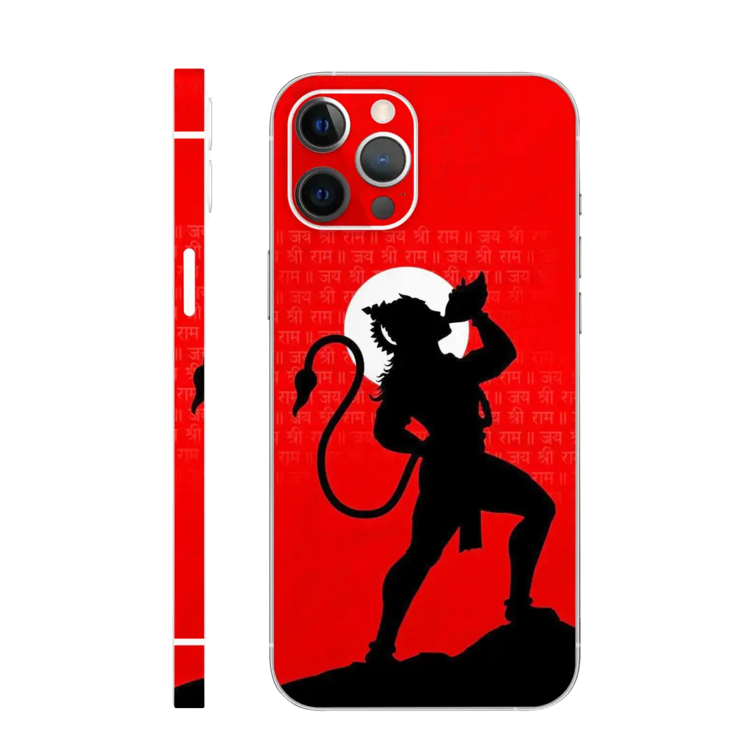Red Background Hanuman Mobile Skin
