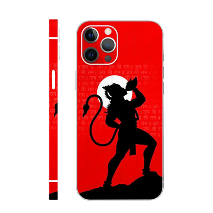 Red Background Hanuman Mobile Skin