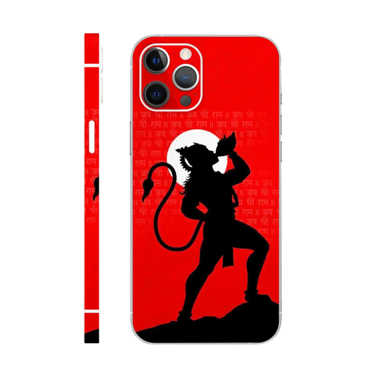 Red Background Hanuman Mobile Skin