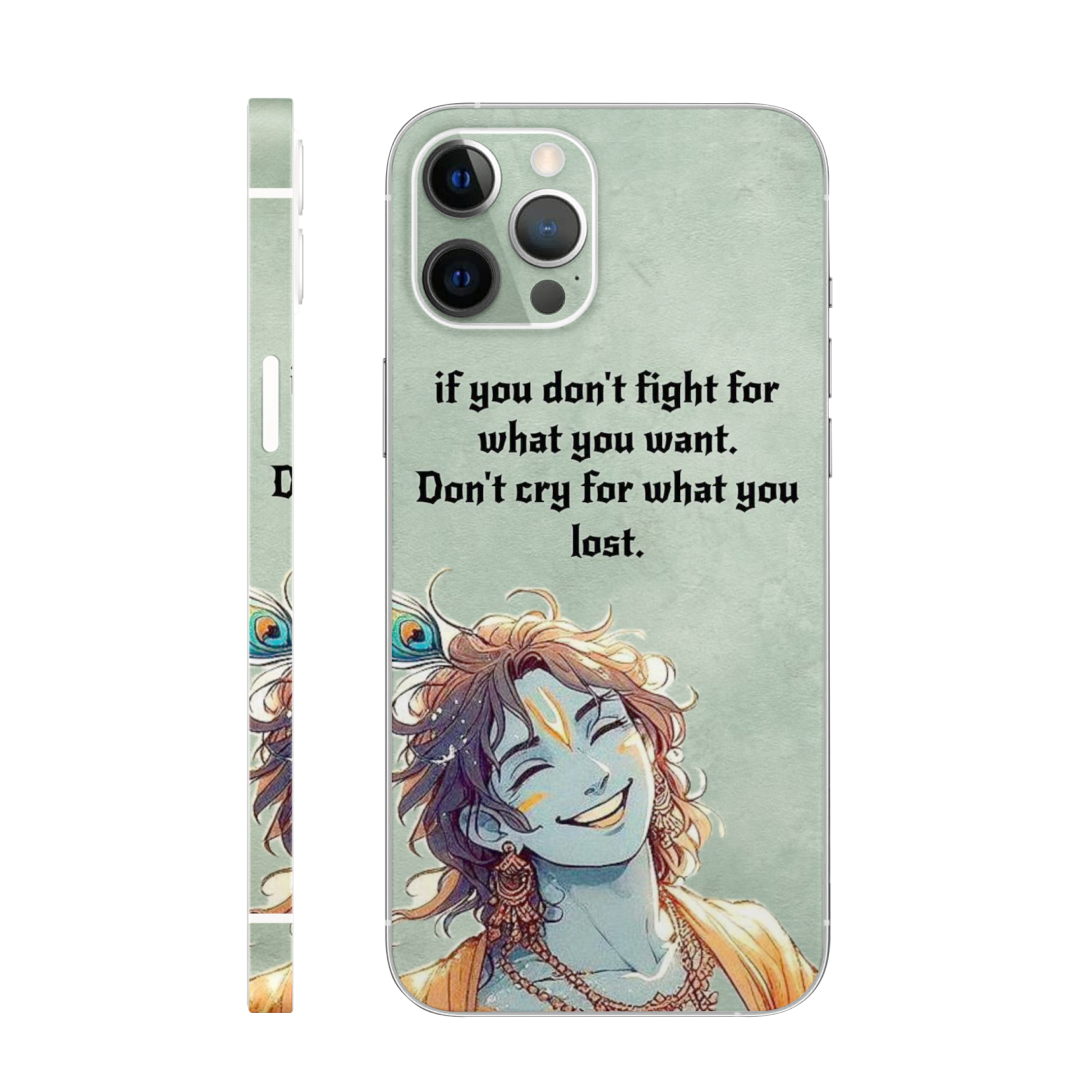 Krishna Quote Art Mobile Skin