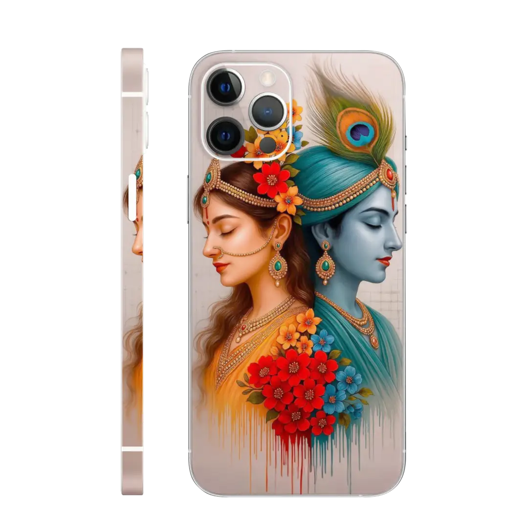 Colorful Radha Krishna Mobile Skin