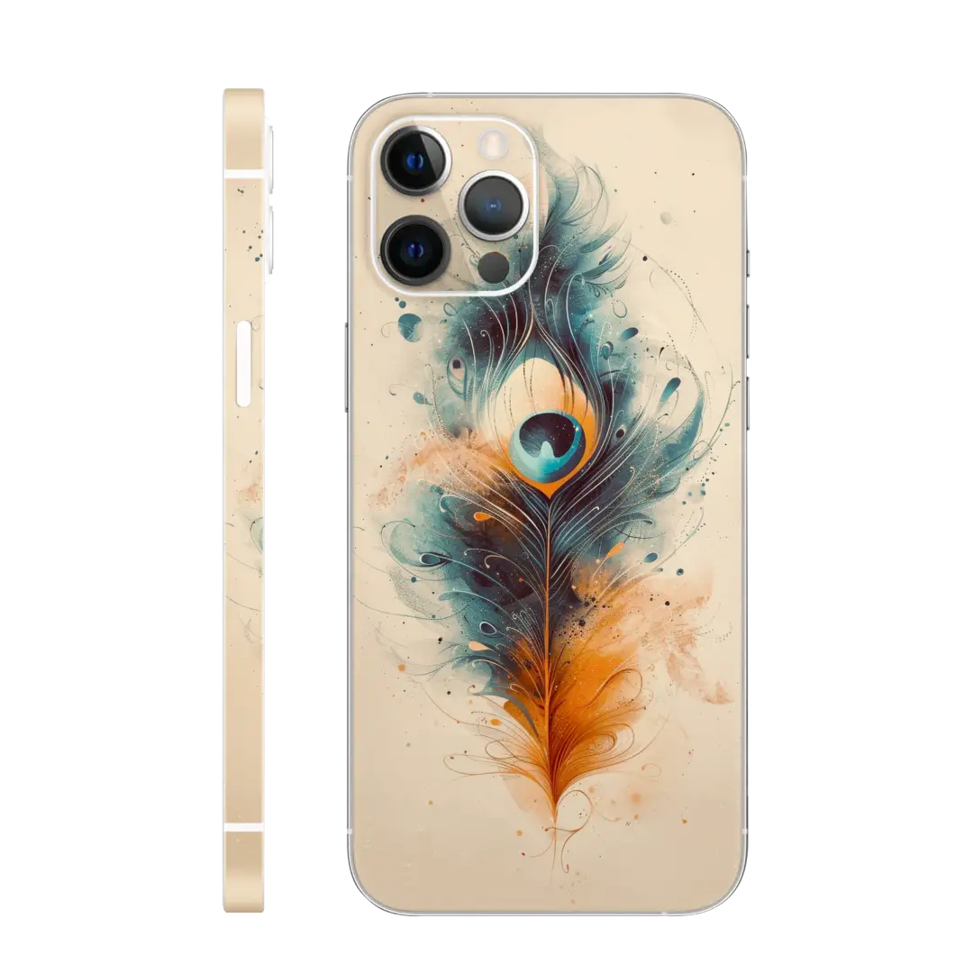 Soft Watercolor Peacock mobile skin