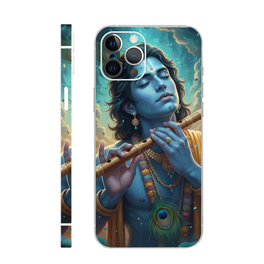 Krishna playing flute Mobile Skin