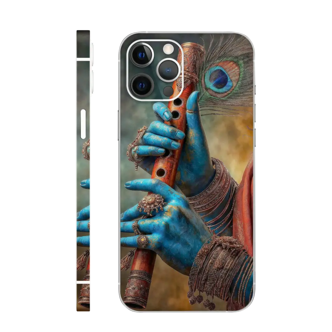 Krishna Hands playing flute mobile skin