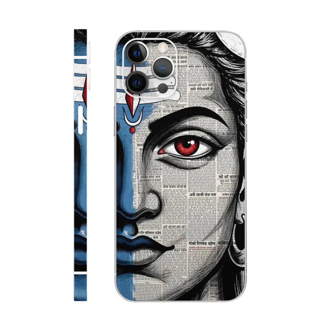 Half Shiva Half Newspaper Mobile Skin