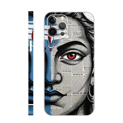 Half Shiva Half Newspaper Mobile Skin