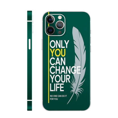 Green Feather Mobile Skin