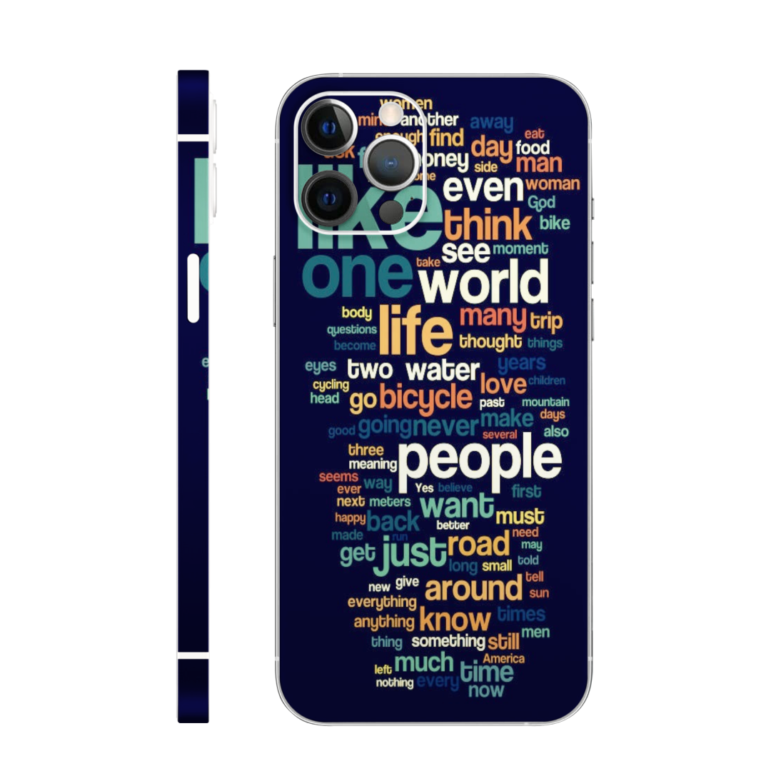Life Word Cloud Mobile Skin