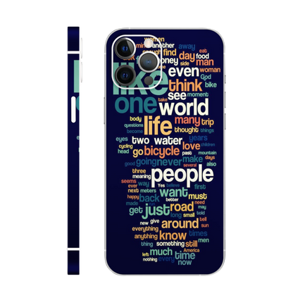Life Word Cloud Mobile Skin